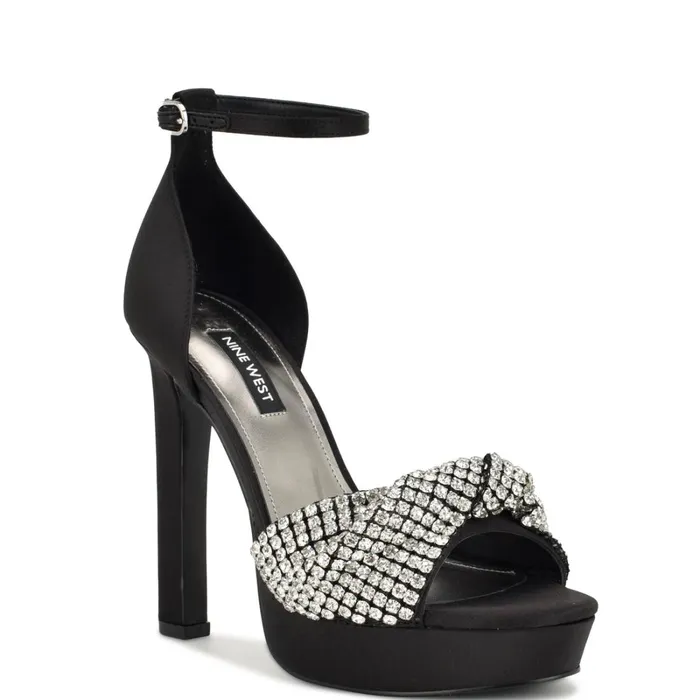 Wary Dress Sandals Black Women Nine West High Heels Wary Dress Sandals Black Women Nine West High Heels