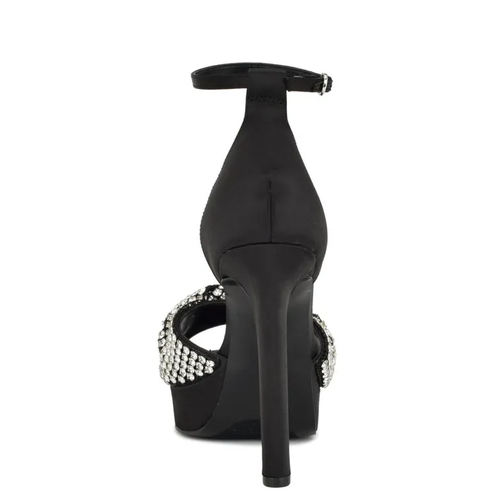 Wary Dress Sandals Black Women Nine West High Heels Wary Dress Sandals Black Women Nine West High Heels