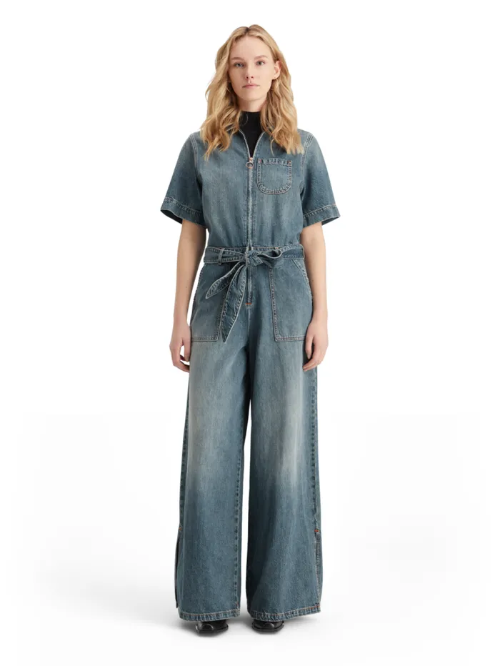 Washed Denim Workwear Jumpsuit Frisco Nights Women Scotch and Soda Dresses and Jumpsuits