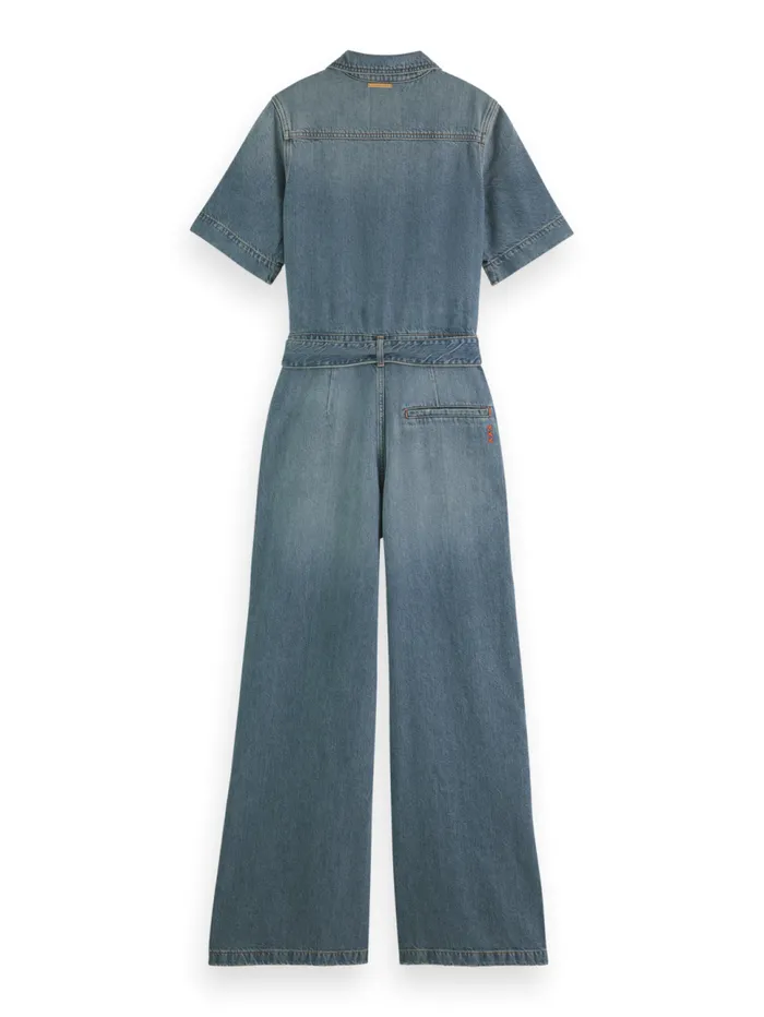 Washed Denim Workwear Jumpsuit Frisco Nights Women Scotch and Soda Dresses and Jumpsuits Washed Denim Workwear Jumpsuit Frisco Nights Women Scotch and Soda Dresses and Jumpsuits