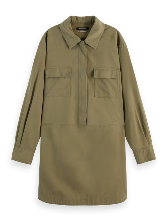 WASHED SHIRT DRESS Washed Military Women Scotch and Soda Dresses and Jumpsuits