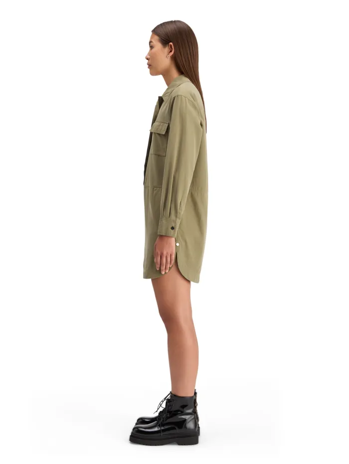 WASHED SHIRT DRESS Washed Military Women Scotch and Soda Dresses and Jumpsuits