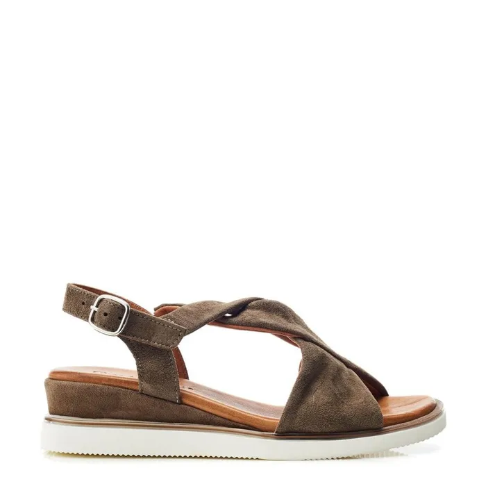 Wedge Sandals Women Moda In Pelle Bsoleful BBrie Brown Suede