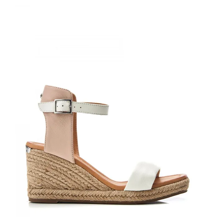 Wedge Sandals Women Moda In Pelle Phyllis Cameo Leather