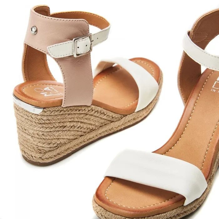Wedge Sandals Women Moda In Pelle Phyllis Cameo Leather