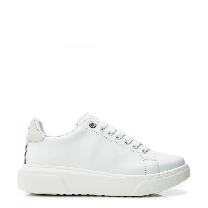 Wedge Trainers Women Moda In Pelle Brynn White Leather