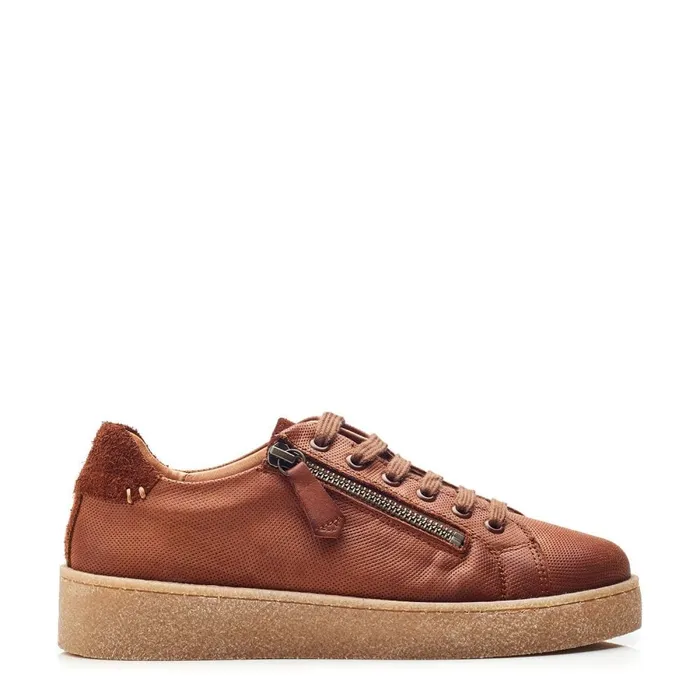 Wedge Trainers Women Moda In Pelle Shoon Sh Elston Tan Leather