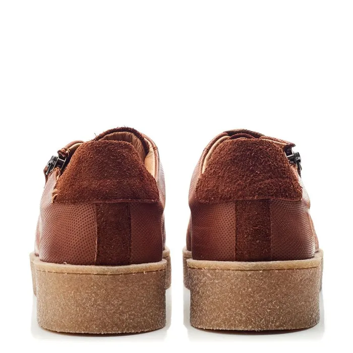 Wedge Trainers Women Moda In Pelle Shoon Sh Elston Tan Leather