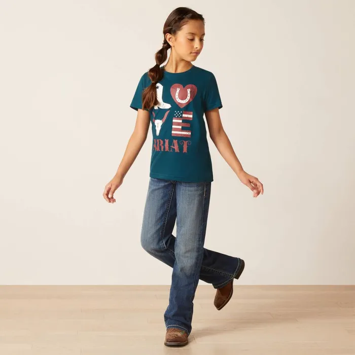 Western Love Shirt Reflecting Pond Kids Ariat TShirts and Polos
