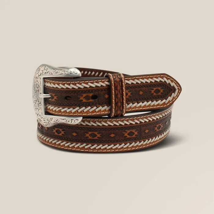 Whip Stitch Belt Tan Men Ariat Belts