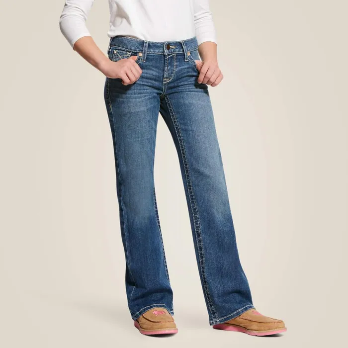 Whipstitch Boot Cut Jean Eleanor Kids Ariat Jeans