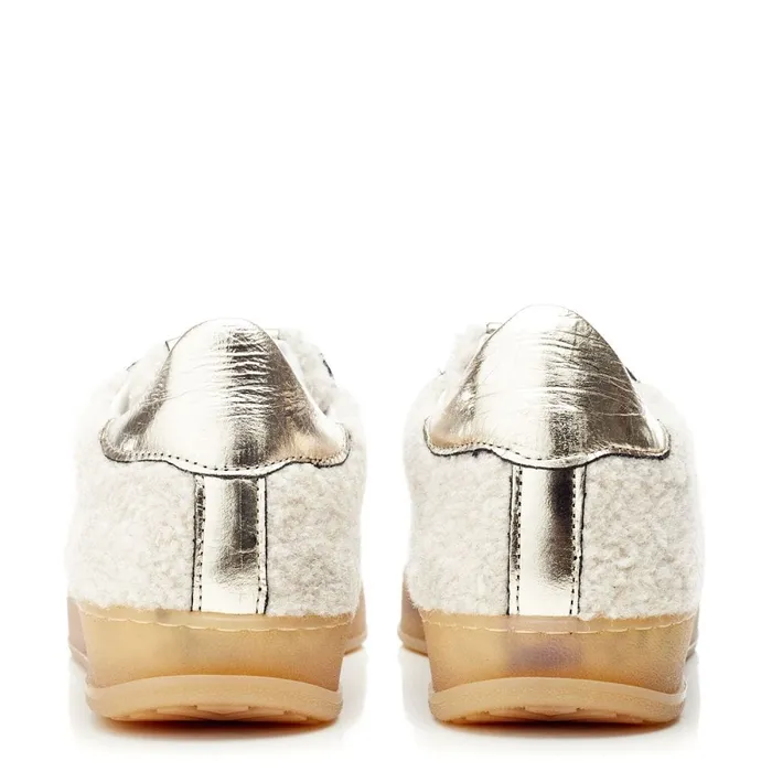 White Trainers Women Moda In Pelle Bennet Off White Textile