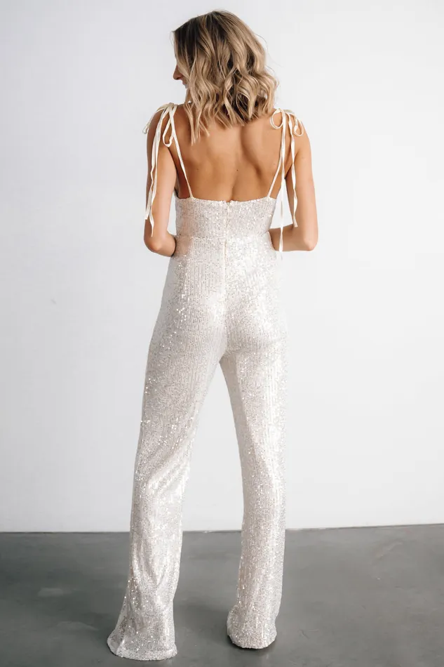 Willett Sequin Jumpsuit Cream Women Baltic Born Embellished Sequin