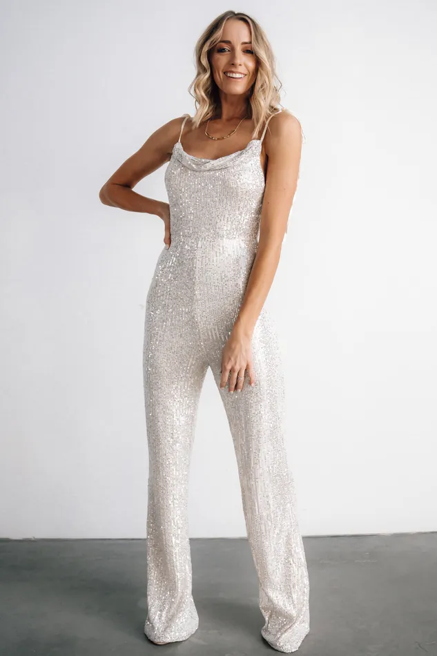 Willett Sequin Jumpsuit Cream Women Baltic Born Embellished Sequin