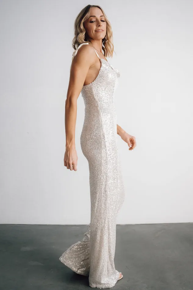 Willett Sequin Jumpsuit Cream Women Baltic Born Embellished Sequin