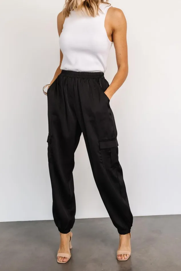 William Satin Jogger Pants Black Women Baltic Born Pants William Satin Jogger Pants Black Women Baltic Born Pants