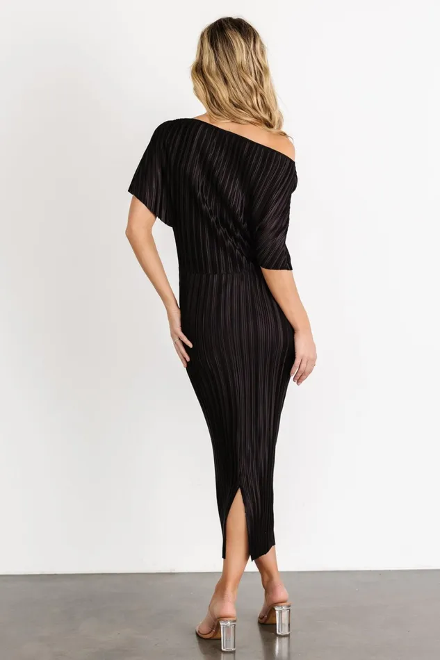Winslow Pleated Midi Dress Black Women Baltic Born Midi Dresses