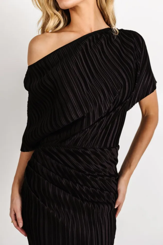 Winslow Pleated Midi Dress Black Women Baltic Born Midi Dresses