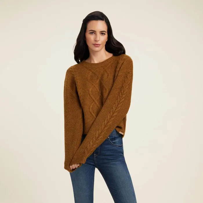 Winter Quarter Sweater Chestnut Women Ariat Sweaters and Cardigans