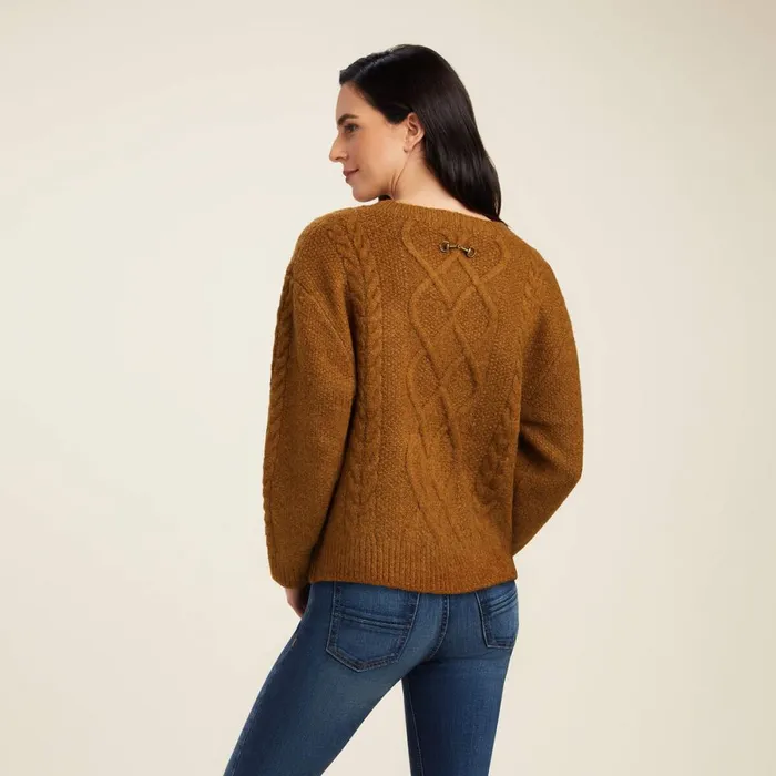 Winter Quarter Sweater Chestnut Women Ariat Sweaters and Cardigans Winter Quarter Sweater Chestnut Women Ariat Sweaters and Cardigans