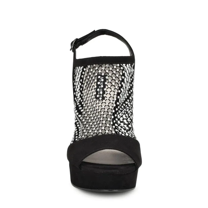 Wohmah Peep Toe Platform Sandals Black Women Nine West Dress Wohmah Peep Toe Platform Sandals Black Women Nine West Dress