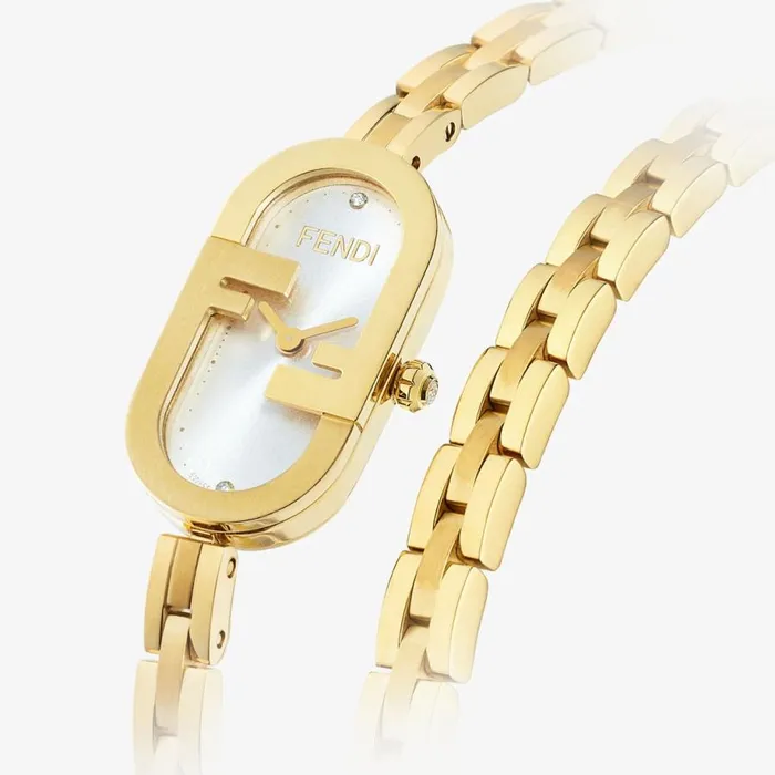 Woman 1480 X 2830mm 8211 Oval Watch With Olock Logo Gold Fendi Watches