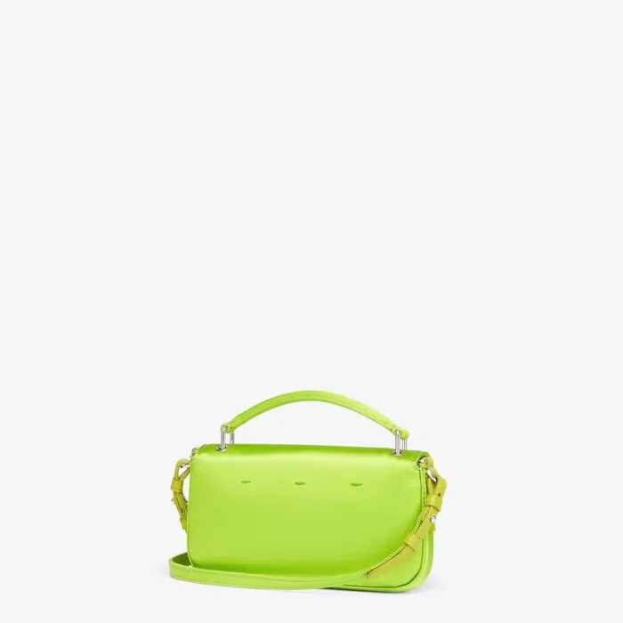 Woman Acid Green Silk Pouch Green Fendi Mini Bags