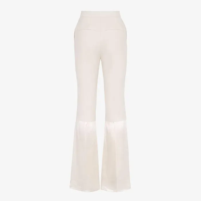 Woman Beige Gabardine Trousers Beige Fendi Pants and Shorts