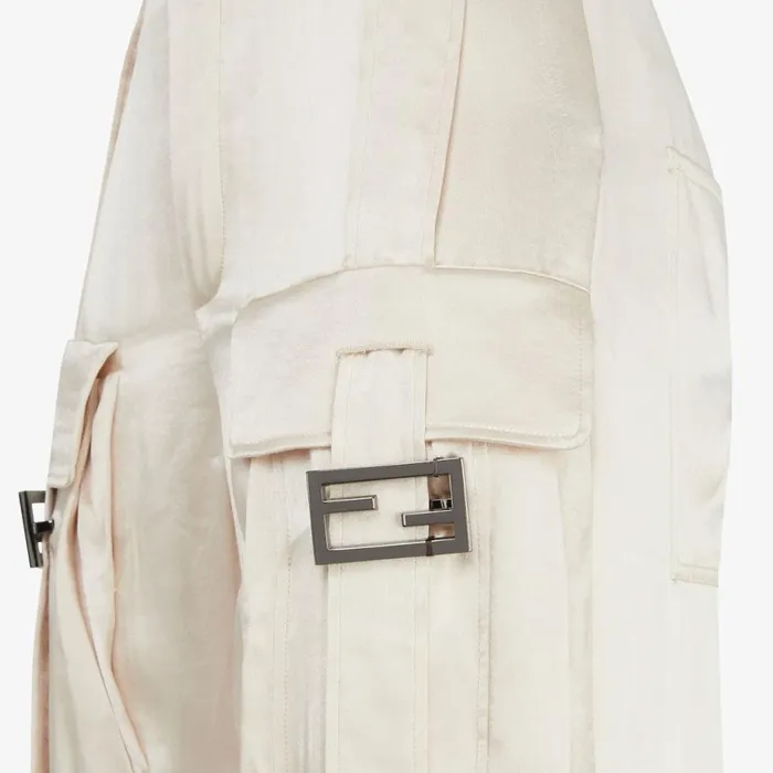 Woman Beige Viscose Trousers Beige Fendi Pants and Shorts