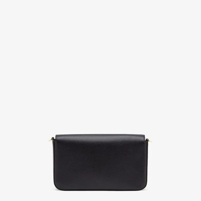 Woman Black Leather Minibag Black Fendi Wallets On Chain