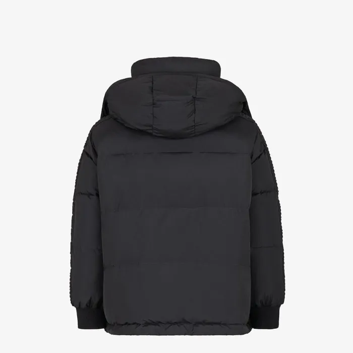 Woman Black Nylon Down Jacket Black Fendi Coats and Outerwear