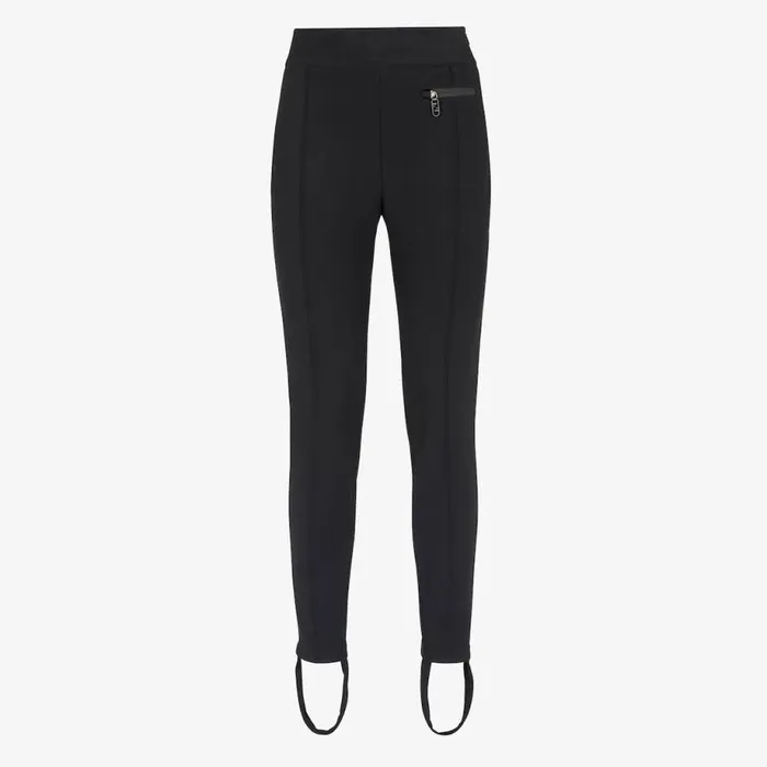 Woman Black Tech Fabric Leggings Black Fendi Skiwear