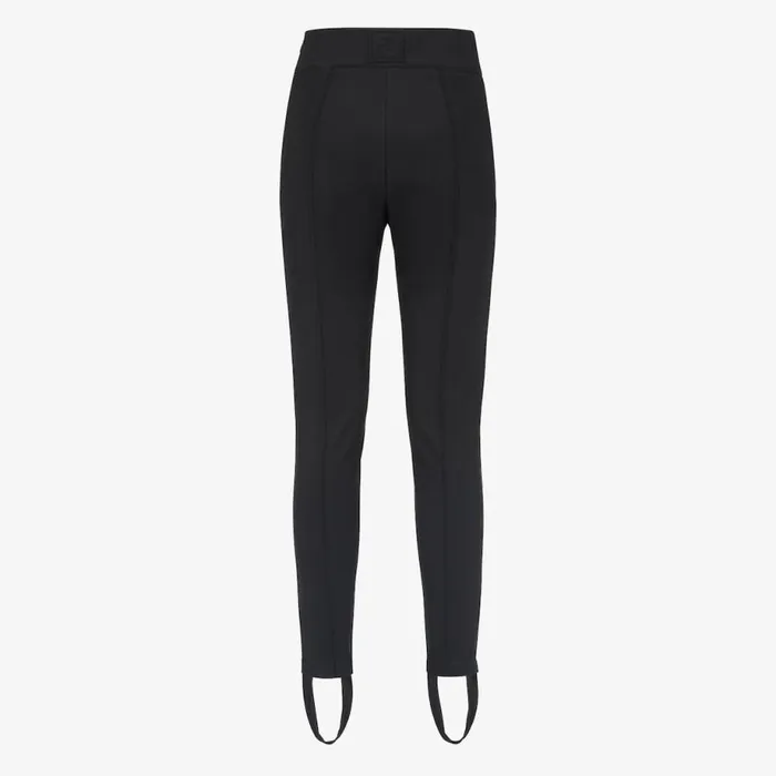 Woman Black Tech Fabric Leggings Black Fendi Skiwear