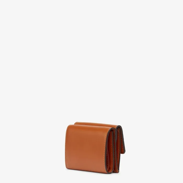 Woman Brown Leather Wallet Brown Fendi Wallets
