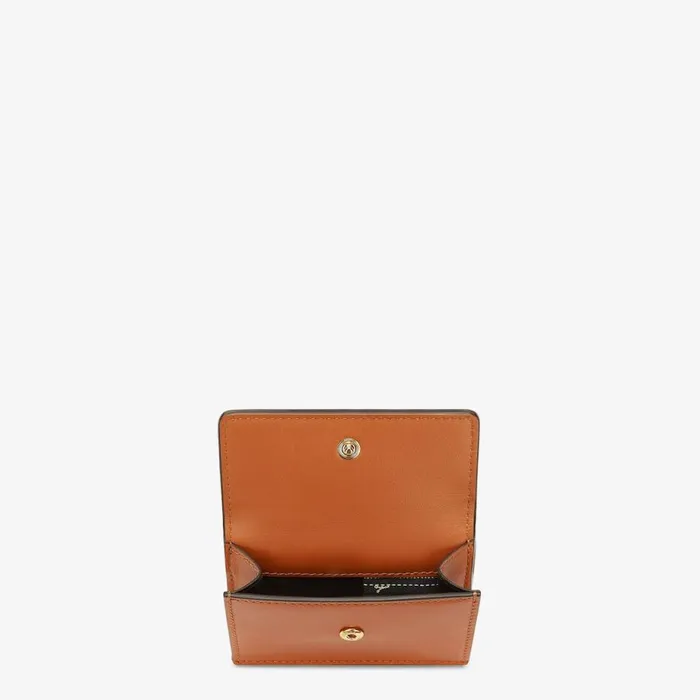 Woman Brown Leather Wallet Brown Fendi Wallets