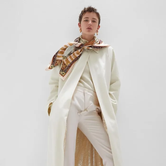 Woman Brown Silk Foulard Multicolour Fendi Scarves and Silks