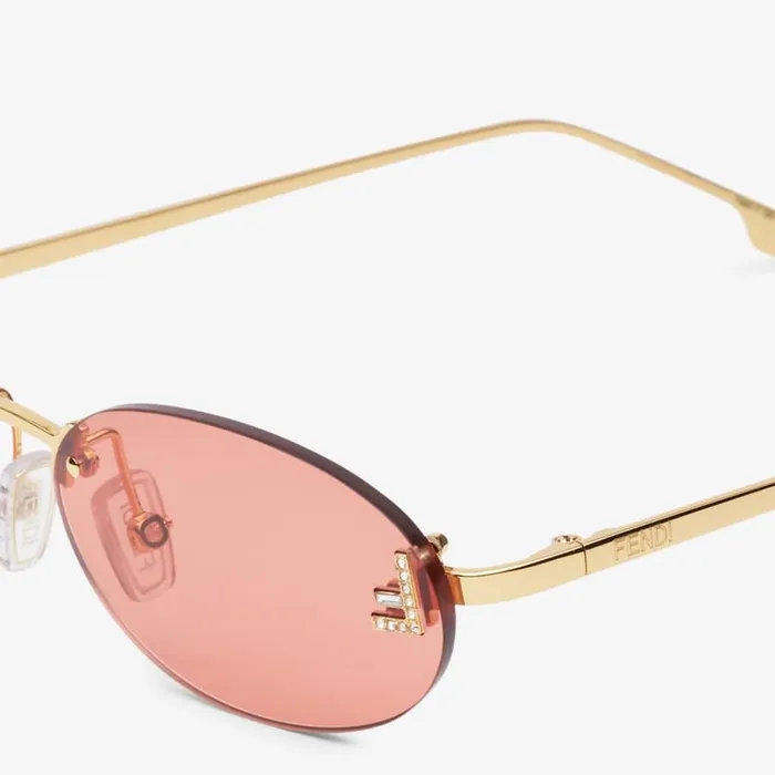 Woman Fashion Show Sunglasses Red Fendi Sunglasses