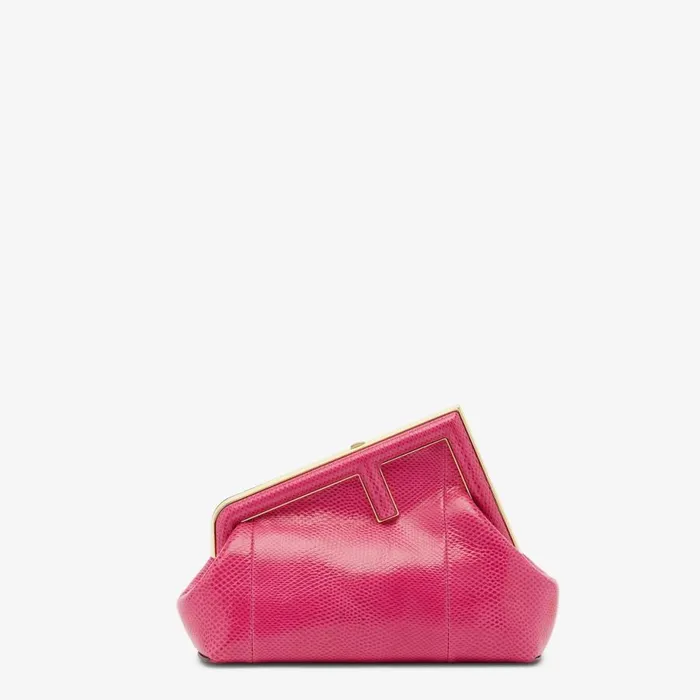 Woman Fuchsia Karung Bag Pink Fendi Exotic Bags