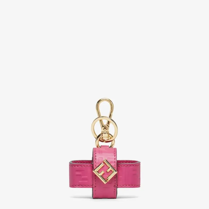 Woman Fuchsia Leather Charm Pink Fendi Tech And Lifestyle Accessories