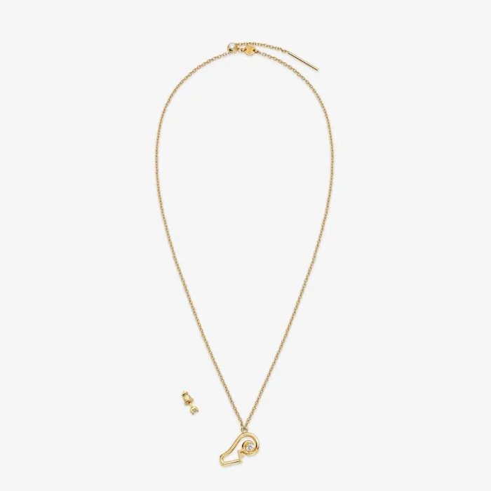 Woman GoldColour Aries Set Gold Fendi Necklaces