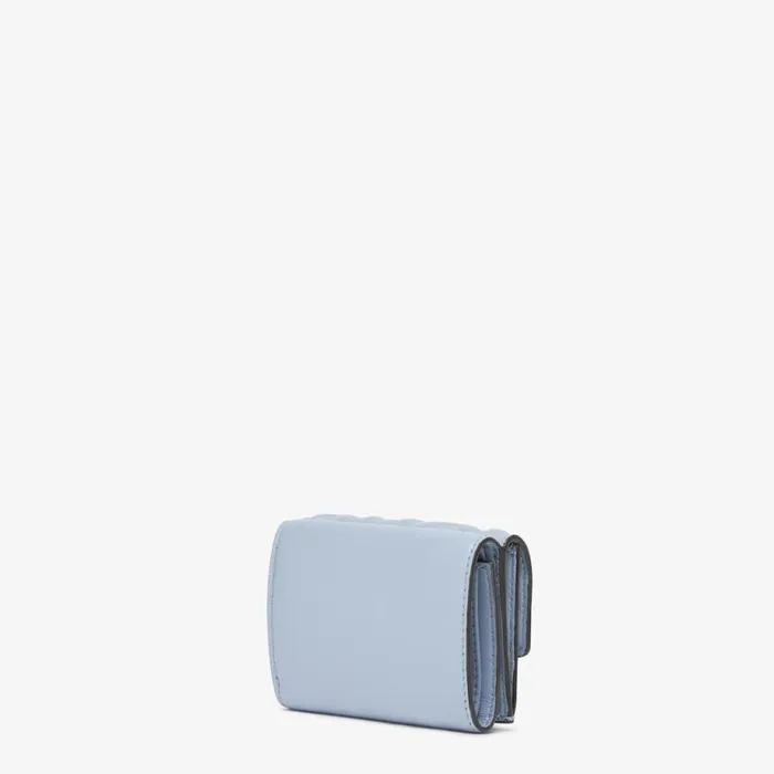 Woman Light Blue Nappa Leather Wallet Light Blue Fendi Wallets