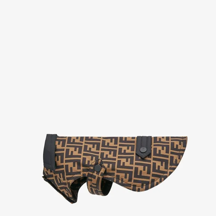 WomanMan Dog Coat In Brown Ff Nylon Brown Fendi Pet Accessories