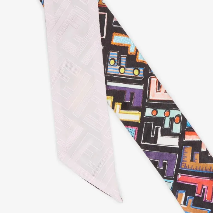 Woman Multicolour Silk Bandeau Black Fendi Hair Accessories
