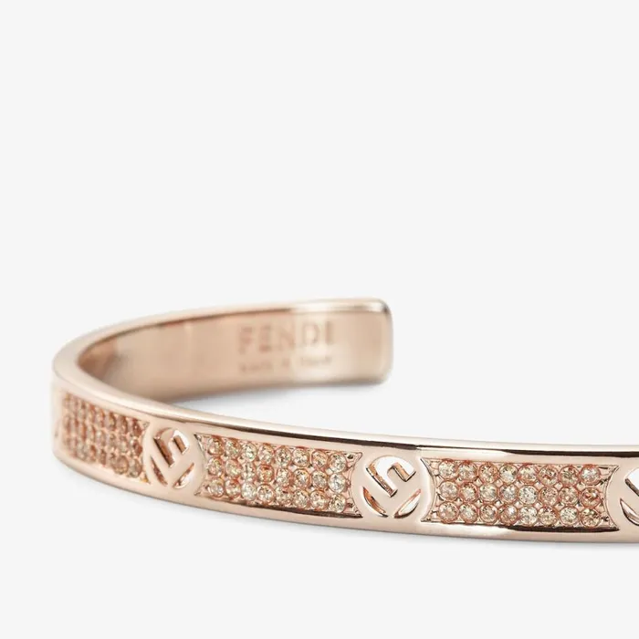 Woman PinkGoldColoured Bracelet Pink Fendi Bracelets