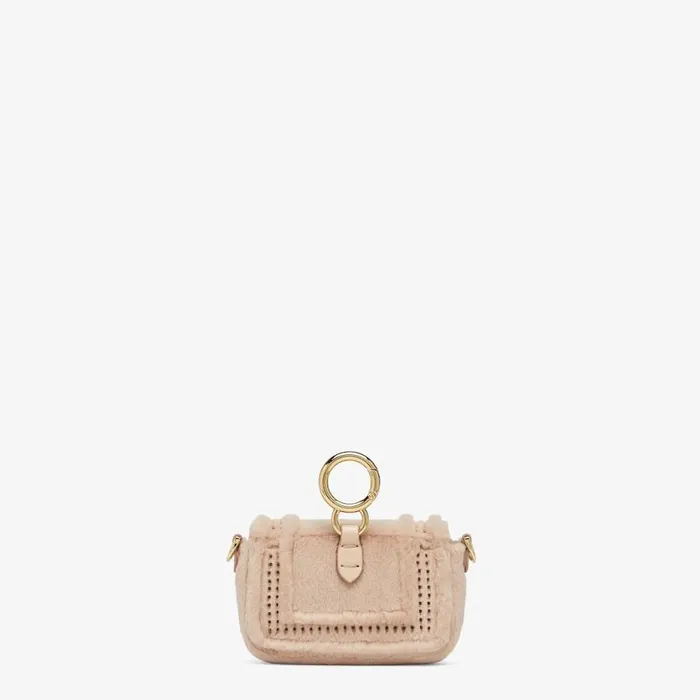 Woman Pink Mink Charm Pink Fendi Miniature Bags