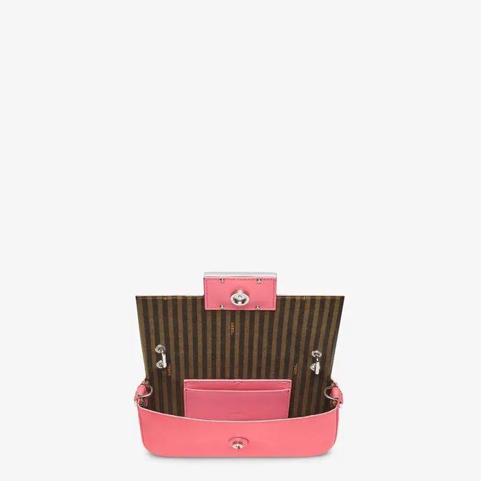 Woman Pink Satin Pouch Pink Fendi Mini Bags