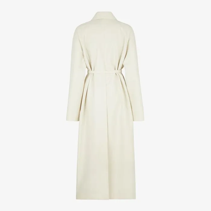 Woman White Fabric Trench Coat White Fendi Coats and Outerwear