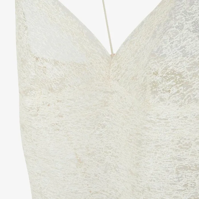 Woman White Lace Top White Fendi Tops and Shirts