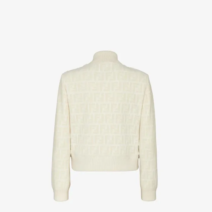 Woman White Mink Bomber White Fendi Coats and Outerwear