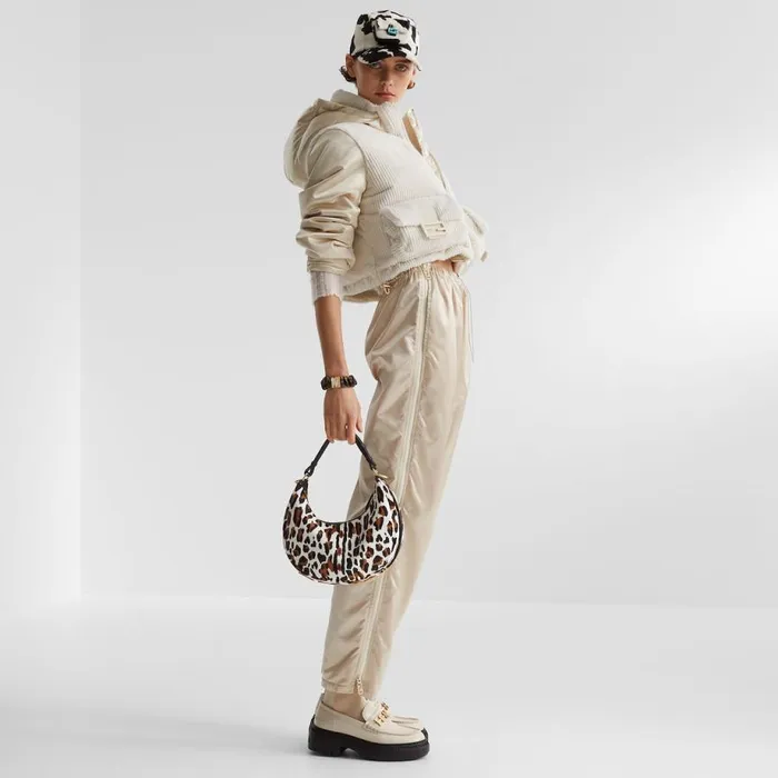 Woman White Nylon Trousers White Fendi Activewear